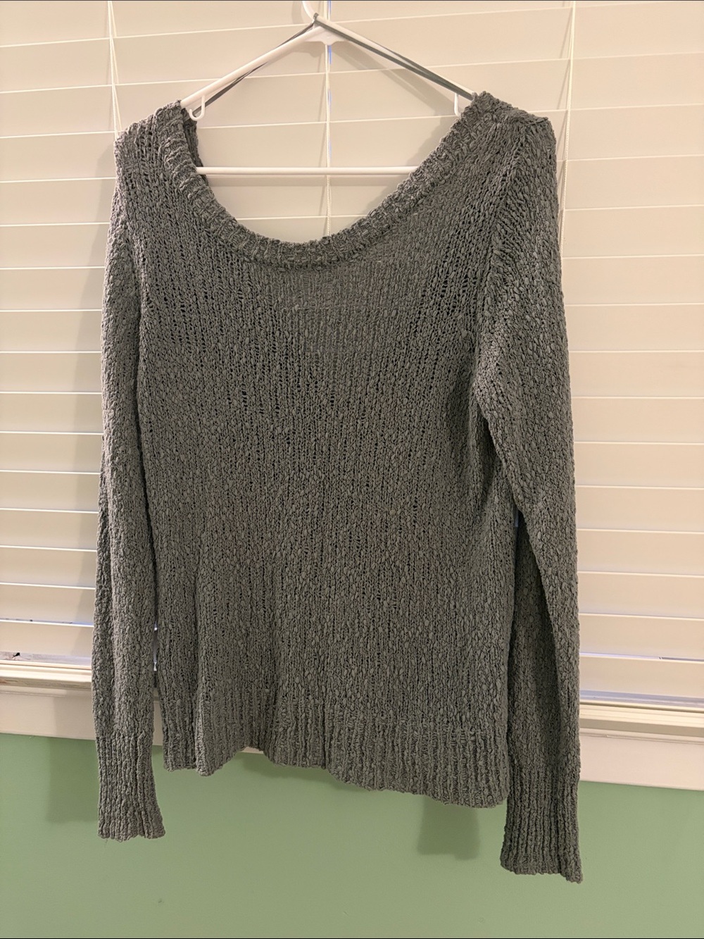 Cozy Grey Knit Women's Sweater